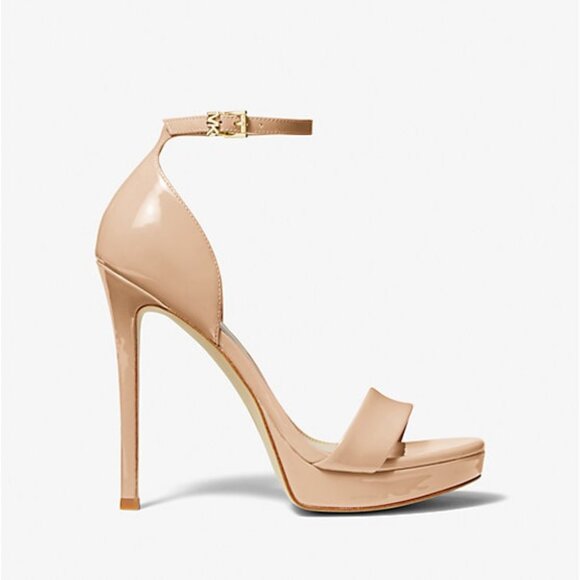 BRAND NEW MICHAEL KORS JORDYN PATENT LEATHER PLATFORM SANDAL - Picture 2 of 3